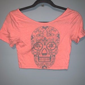 Kirra sugar skull crop top